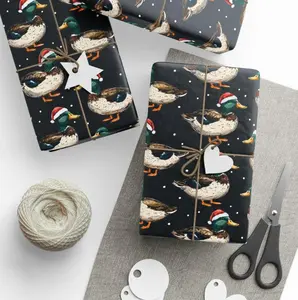 Mallard Duck Wrapping Paper Roll Duck Hunting Gift Wrapping Roll Christmas Duck Glossy Gift Wrap For Men Xmas Wrapping Paper Roll, Best of gift, Meaningful gift,Wrapping Paper 2025.(Get 1 paper cutter when buying any 5 rolls), Wrapping Paper trend