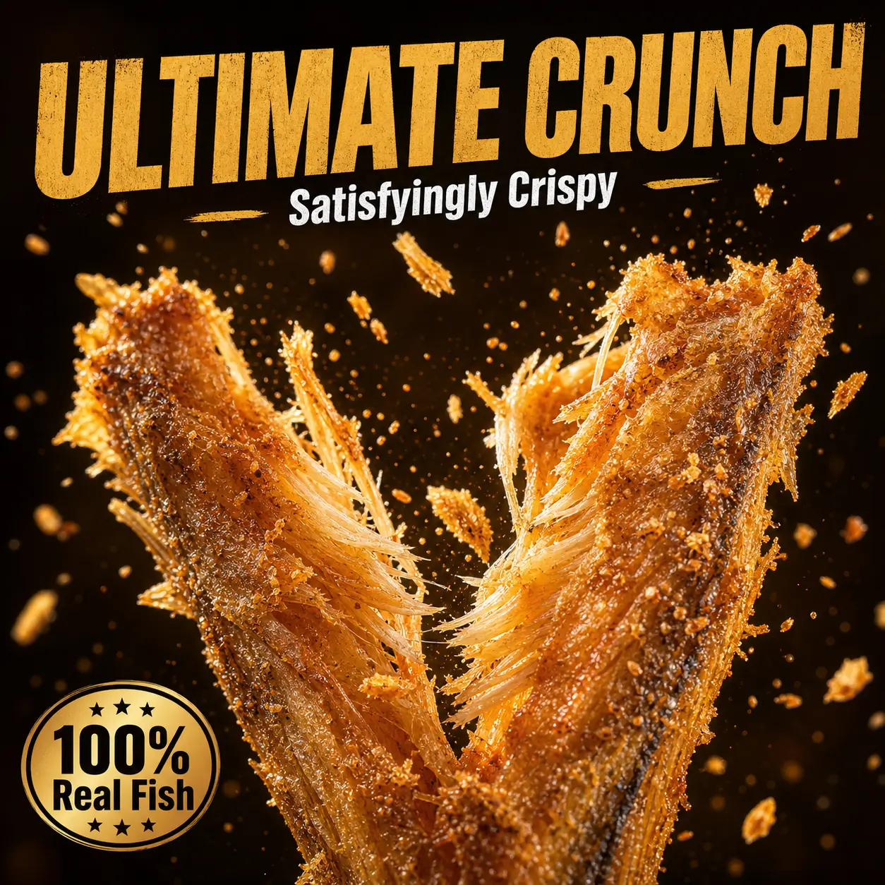 Low Calorie Healthy Snack for Weight Management Addictive Seafood Crunch-yellow Croaker Crisps