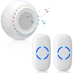 Doorbell Wireless Classroom Doorbell -  Door Bells Ringer Chimes Wireless - Operating at 1000ft Range, 32 Ringtones, 4 Volume Levels, LED Flash - Waterproof Wireless Doorbells for Home Kids Room