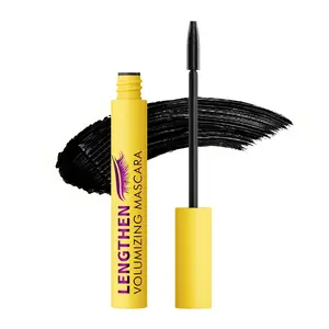 Waterproof Lengthening Mascara – Long-Lasting Natural Curling Black & Brown Formula: Smudge-Proof, Volumizing Eyelash Makeup for All-Day Dramatic Lashes