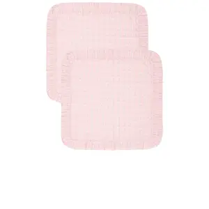 LoveShackFancy Ruffled Euro Pillow in Strawberry Macaroon