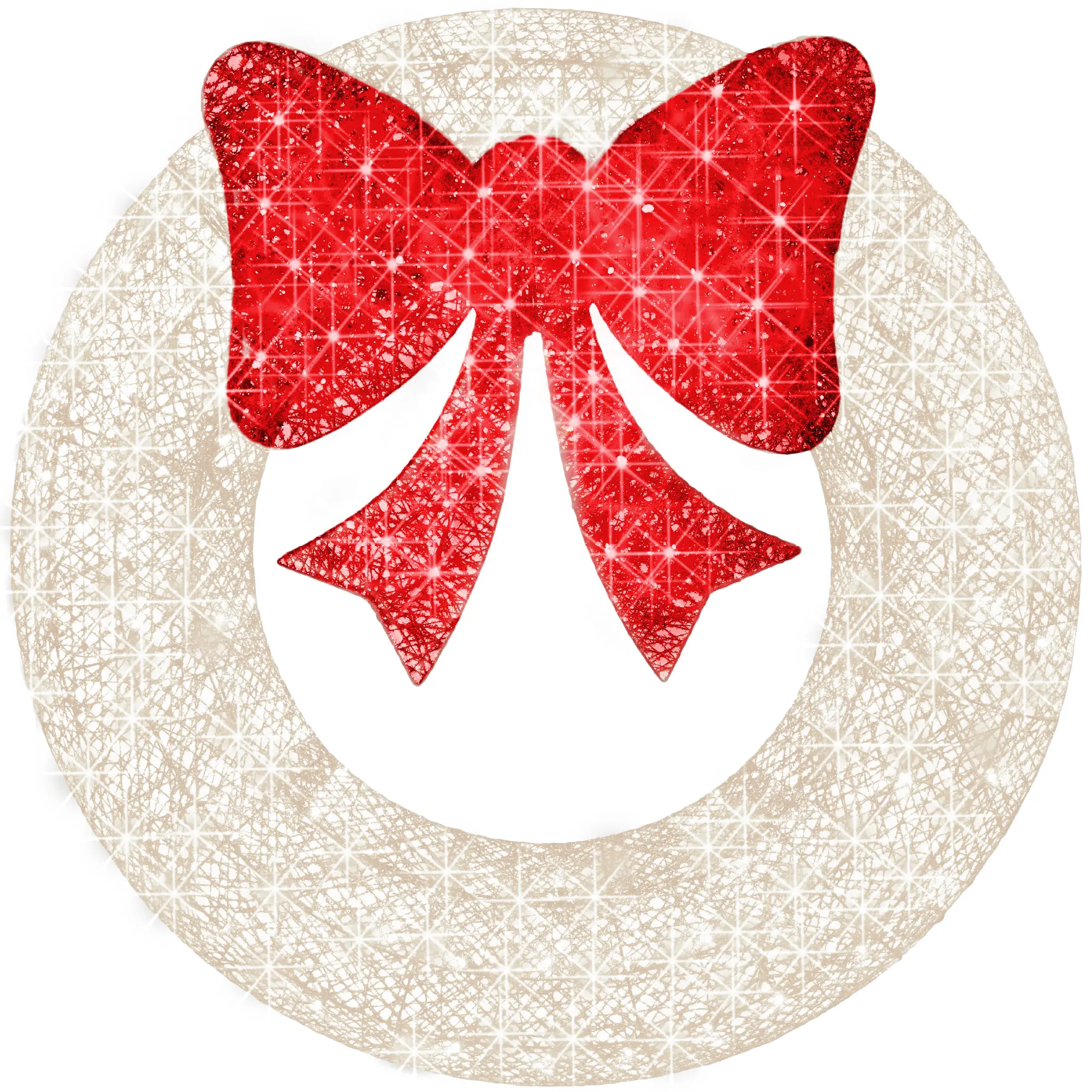 Best Choice Products 48in Pre-Lit Outdoor Christmas Wreath, LED Metal Holiday Décor w/ 140 Lights, Bow