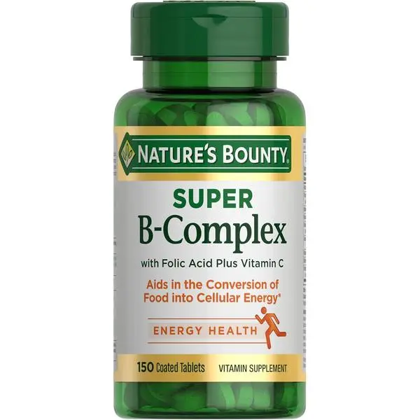 Nature's Bounty Super B Complex Vitamins with Vitamin C & Folic Acid