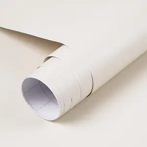 Beige Peel and Stick Wallpaper - 15.7" x 118" Thicken Vinyl Self-Adhesive Removable Wall Decoration for Rooms, Kitchen, Countertop, Cabinet