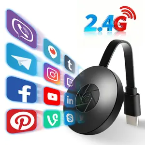 1080P Wireless HDMI Transmitter Receiver, Miracast/AirPlay/DLNA Supported, Portable 2.4G Wireless HDMI Extender, Plug & Play, No App Required, Electronic Gadgets