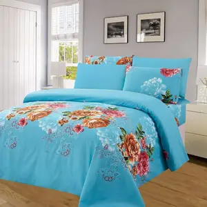 4PC Complete Sheet Set - Deep Pocket Fitted Sheet, Flat Sheet, and 2 Pillow Cases in Solid Colors for Comfort and Style