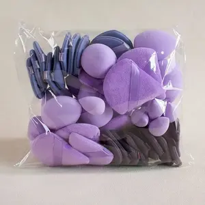 50-Piece Wet/dry Makeup Sponge Set, Beauty Sponge, 5 Styles Powder Puffs, Full Face Use, Professional Makeup Tool for Home, Outdoors, Dormitory, Holiday Gift