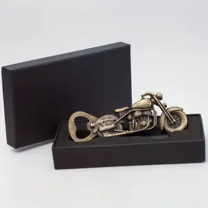 Vintage Metal Bronze Sturdy Kitchen Utensils Motorcycle Beer Bottle Opener, Motorcycle Shape, for Bikers, Gift Option