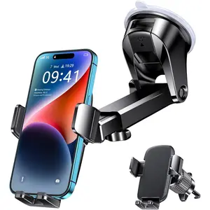 Phone Holder Mount Phone Mount for  Windshield/Dashboard/Air Vent Holder for  & Android Smartphone, 360? Adjustable, Cell Phone Camera Mounts