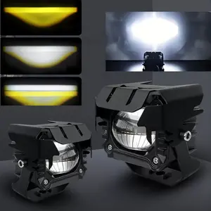 Motorcycle LED Driving Lights 2/4PCS Mini LED Auxiliary Lights in White & Yellow for Enhanced Nighttime Visibility and Safety Compact Design Easy Installation cars