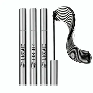 3pcs 4D Fiber Black Mascara | Extra Fine Brush Head, Thin Curling & Thick Stretching, Sweatproof & Waterproof, Sunflower Eyelash Effect, Long-Lasting, All Skin Types