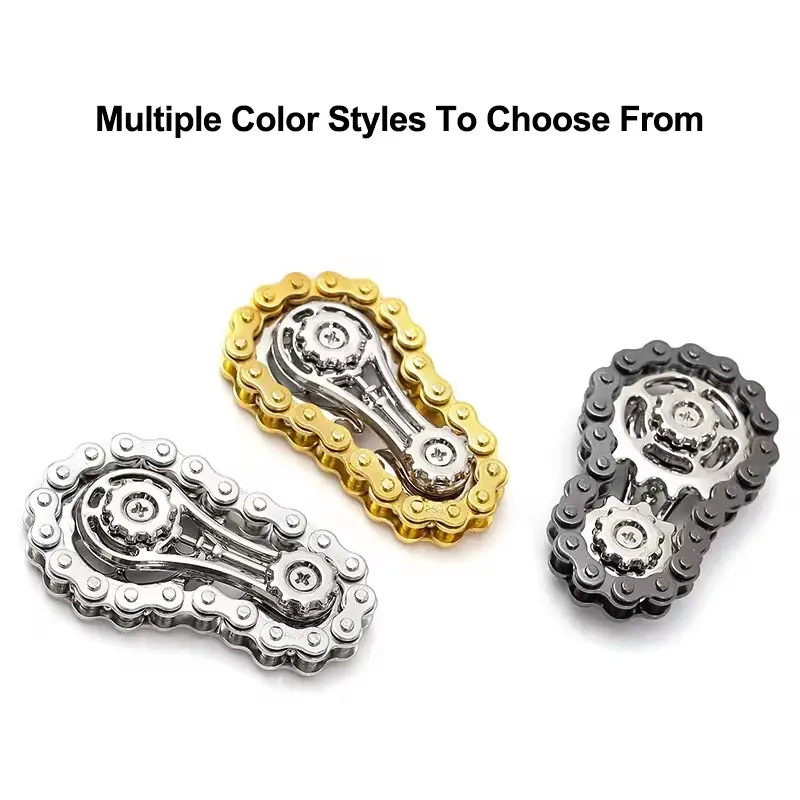 Sprockets Flywheel Fingertip Gyro Fidget Spinner Antistress Anxiety Stress Relief Fidgeting Fidget Metal Bike Chains EDC Spinner Fidget Toys For Man Anxiety Fidgets