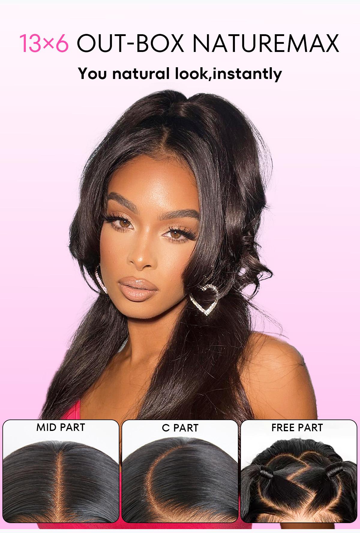 [Clearance Sale]CurlyMe 13x6 Full Lace Frontal Straight Human Hair Wear Go Glueless Wig With Elastic Draw-string