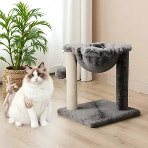 MUTICOR 14in Cat Tree，Single Cat Ring with Double Ears，Sisal Scratching Posts ，Dark Blue/Pink/Beige/Grey#TikTokShopBlackFriday #ChristmasGifts