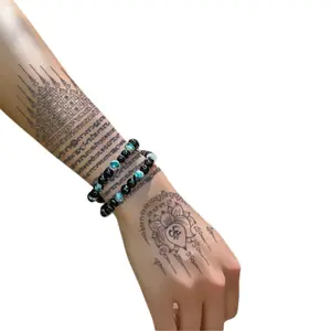 Thai Scripture Herbal Tattoo Sticker Magic Tattoo Waterproof Long-Lasting 7-15 Days Premium Juicy Realistic Non-Reflective Temporary Tattoo Semi-Permanent Tattoo for Men