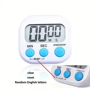 1 piece, multi-function electronic timer, multifunctional timer, magnetic digital timer, Digital adjustable timer, LCD display, bell/mute switch countdown timer, used in breaks, cooking, gyms, timer gifts, kitchen accessories, kitchen gadgets
