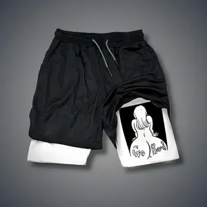 Sexy 80s 90s summer men shorts for men jorts outfit men graphic shorts Double-layer sports shorts Comfortable short shorts summer