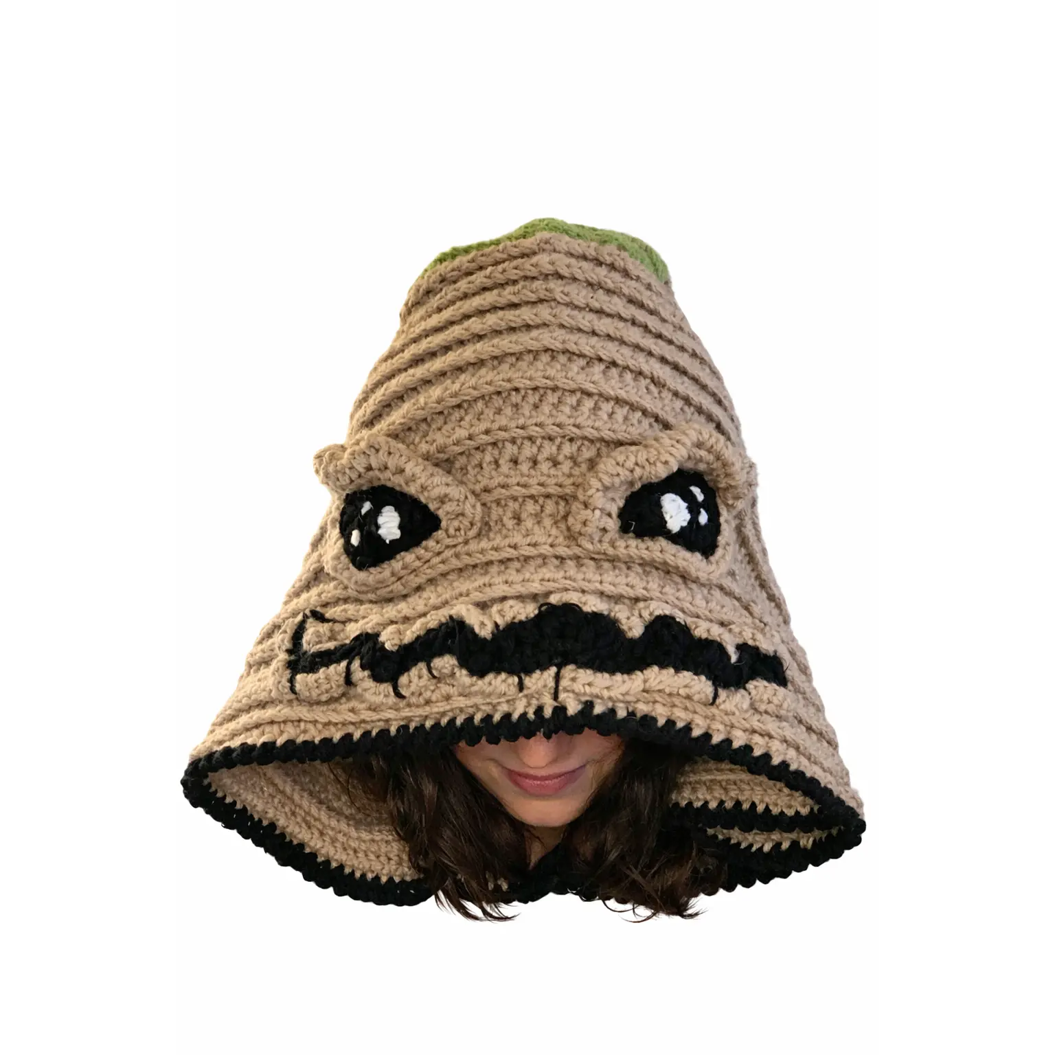 Handmade Oogie Boogie Crochet Hood (Preorder)