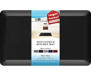 [New Deal] Thick Kitchen Mat - Cushioned Anti Fatigue Mats for Kitchen Floor - Easy to Clean, Non-Slip Kitchen Rug for Sink, Office, Kitchen