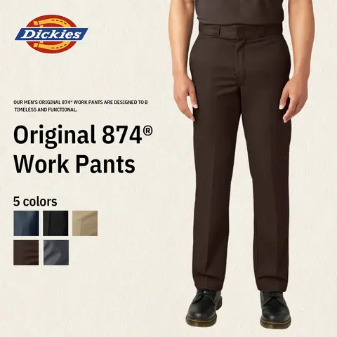 Dickies | Original 874® Work Pants, Workwear, Menswear Plain Classic, Coverall-Inspired Style, Comfortable, Easy Care, Wrinkle-Resistant, Timeless Classic