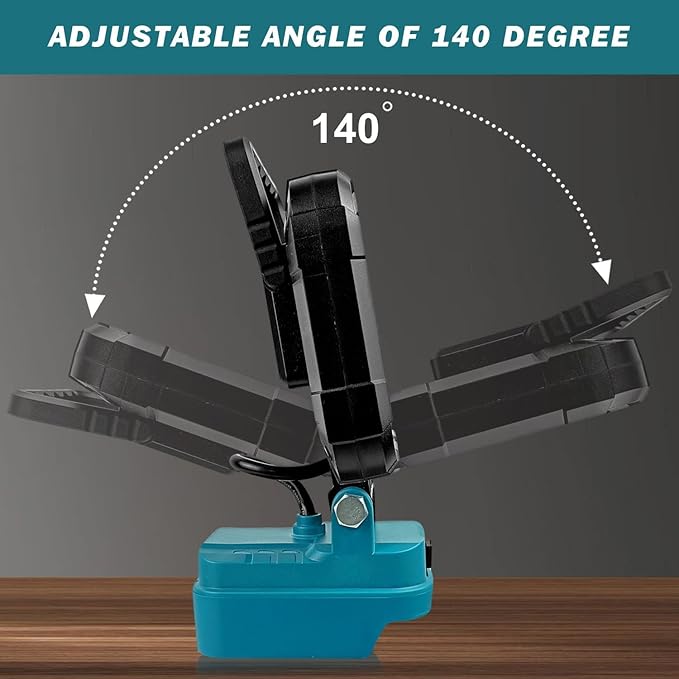 Rechargeable wireless LED portable work light, handheld lamp, semi-recessed installation, with two brightness levels. Suitable for decoration, car maintenance, outdoor fishing and emergency lighting (battery not included)