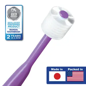Brilliant Kids Toothbrush for Ages 5-9 Years, Round Head, Super-Fine Bristles Clean All-Around Mouth Oral Comfort