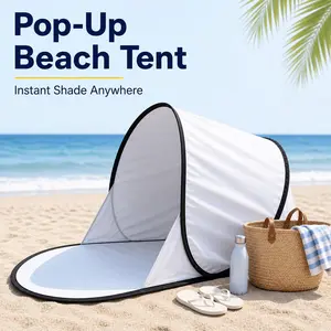Portable Pop-Up Beach Tent, Lightweight Canopy Sun Shelter with Carry Bag, Quick Open Outdoor Shade Tent for Beach, Camping & Picnic