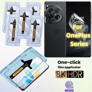 5-Pack Curved Screen Protector for Oneplus 9pro/10pro/11pro/12r/11r/13/8pro/ace2/ace3, Accessories, HD Tempered Glass, Anti-Scratch, 9h Hardness, Easy Install, Fingerprint