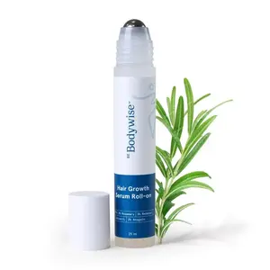 Be Bodywise Advanced Hair Growth Roll-On Serum 25ml with 3% Rosemary 2% Aminexil 3% Redensyl 2% Anagain Paraben & Sulphate Free Non-Oily Mess-Free