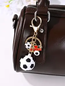 Fashion Sports Theme PVC Football Rugby Baseball Keychain, Bag Car Decoration, World Cup Sports Event Souvenir Fan Hanging Ornament