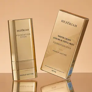 HEZEKIAH Dual-Ended Cosmetic Foundation Concealer Stick with Built-in Brush, Moisturizing, Lightweight, Long-Lasting, Flawless-Finish Makeup for All Skin Types