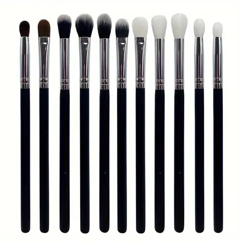 Makeup Brush Set with Storage Pouch, Beauty Brush Set, Travel Brush Set, 11 Pcs/Set Synthetic Makeup Brushes, Portable Blending and Foundation Brush Set, Soft and Dense Fiber Makeup Tools with Eyeshadow and Highlighter Brushes, Brush Combo