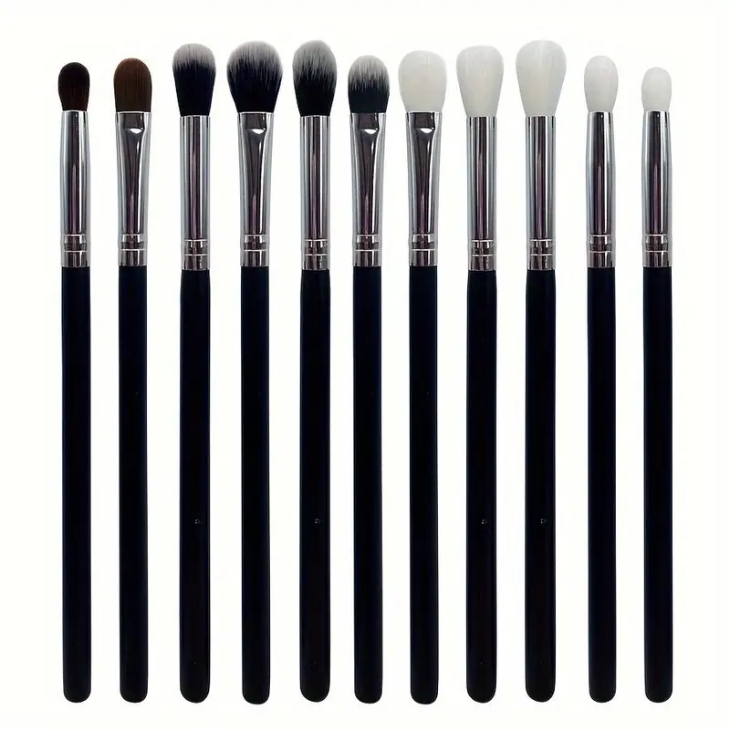Makeup Brush Set with Storage Pouch, Beauty Brush Set, Travel Brush Set, 11 Pcs/Set Synthetic Makeup Brushes, Portable Blending and Foundation Brush Set, Soft and Dense Fiber Makeup Tools with Eyeshadow and Highlighter Brushes, Brush Combo