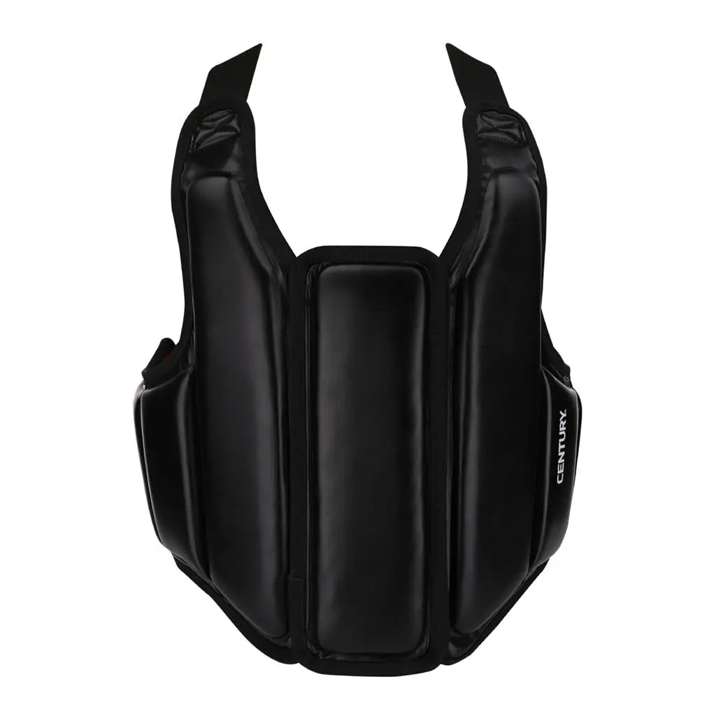 Unisex Front-Open Chest Protector with Adjustable Strap, Cut-Sewn PU, Hook-Close Safety Gear for Flexible Fit, Hands-Free Multi-Sport Use