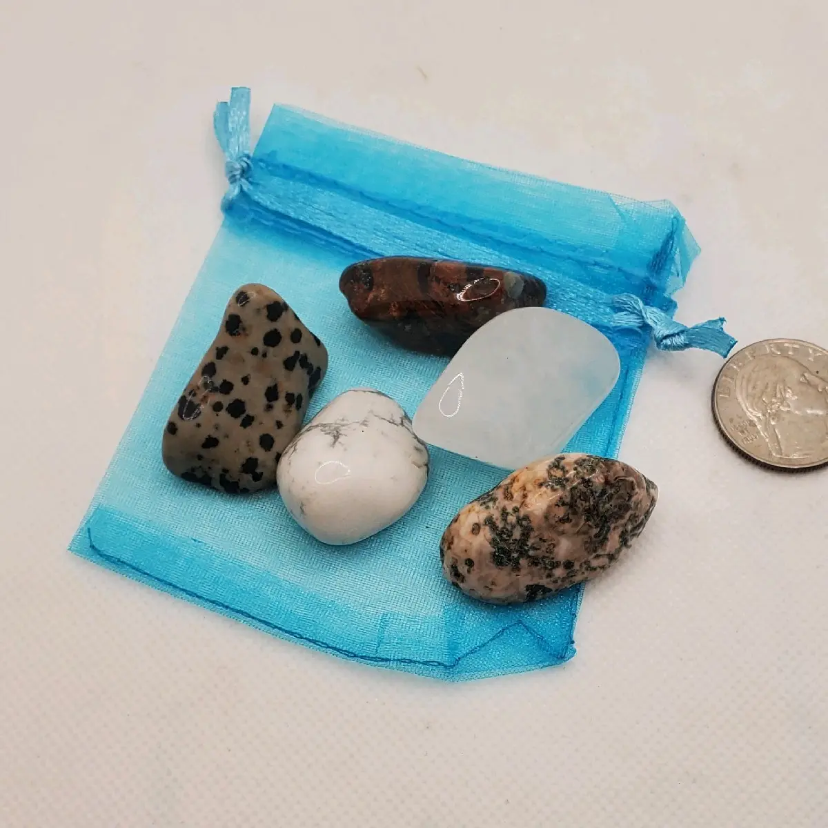 5pc Crystal Tumbled Stone Set tumbles