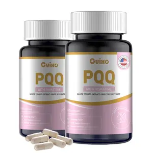 2PCS - PQQ White Tomato Supplement - 20 mg PQQ, Vitamin E, Non-GMO, Gluten-Free, 60 Capsules - For Human Edible Dietary Fitness Healthcare Skin Care Organic