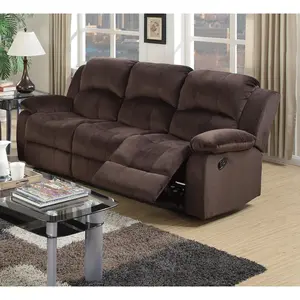 Comfortable Motion Sofa 1pc Couch Living Room Furniture Chocolate Padded Suede Plush Cushion Metal Reclining pocket spring space-saving kitchen table man cave sectional compression versatile beige gray fluffy game soft functionals of memory foam comfy