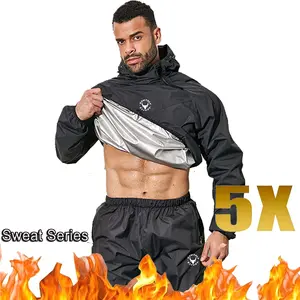 HAMTOLU Unisex Sauna Suit SportswearSweat SuitBoxing Exercise Jacket and PantsFitness Training ClothesOutdoorfun AthleticWorkout Women Men