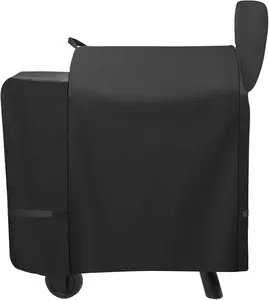 Outdoor 600D Heavy Duty  Pellet Grill Cover for Traeger Pro 22 575 Series,Texas,Z Grill 550B etc.,Full Length  Weather Protection Grill Cover Compatible with Traeger Pro 22 Cover,Black