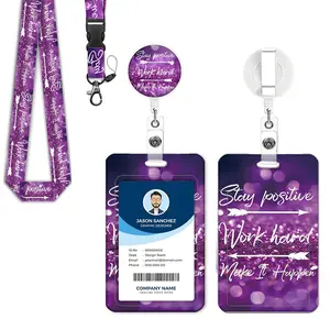 Nurse Badge Reel Set with Lanyard & Card Holder, Medical Badge Reel, Expandable ID Clip for Healthcare Professionals, Badge Buddy Nursing, Ideal Gift for Friends