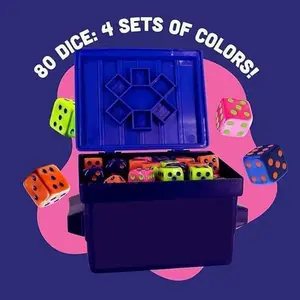 Fast-Paced Dice Battle: 2-6 Players Family Game Night Essential | 5-10 Min Quick Play Party Game with Complete Set