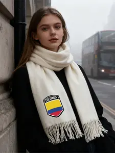 Colombia Flag Pattern Scarf Soft Warm Winter Neck Scarf Fashion Accessories Perfect for Travel Outdoor Activities Casual Daily Wear for Women Men Unisex Stylish Gift Idea for Christmas Thanksgiving Birthday Anniversaries and Holiday Celebrations