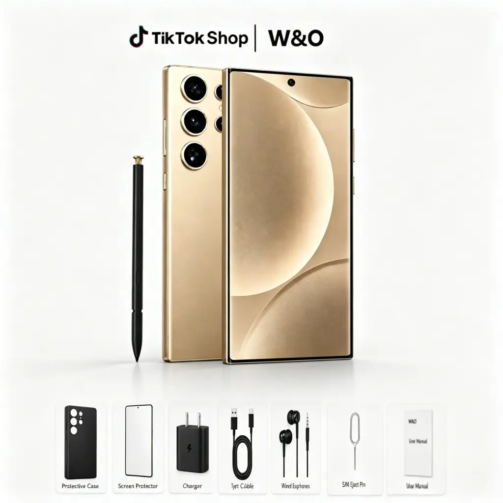 W&O Android 14 Cellphone - 12GB+512GB, 6.8" HD+ Large Screen with Built-in Stylus, 6800mAh All-Day Battery, 50MP Camera, Card GPS, Dual SIM, MicroSD Expandable Storage (for Sketching, Note-Taking, Doc Editing)