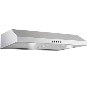 30 Inch Convertible Range Hood Under Cabinet Ductless Ducted Stainless Steel Exhaust Fan Vent Hood for Stove Oven US0475A Filters Venting Outlets Durable Kitchen Appliances