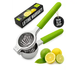 Stainless Steel Lemon & Lime Squeezer – Heavy-Duty, Non-Slip, Ergonomic Citrus Press Juicer Green