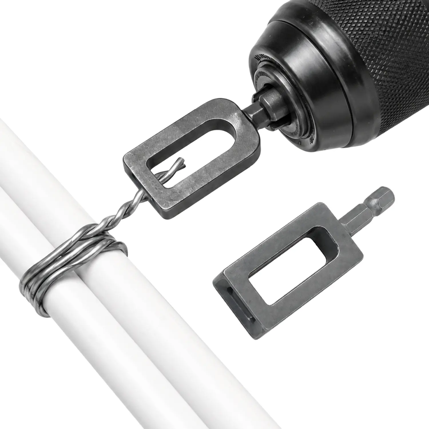 Wire Twister Tool For Drill, 2026 Upgrade Electric Drill Wire Twisting Tool, Available in Two Sizes: #9 and #11, Professional Wire Twisting Tool for Fencing, Rebar Tying, and Construction (9#+11#)
