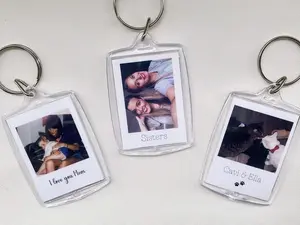 Double Sided Acrylic Photo Keychain: Personalized Polaroid Gift
