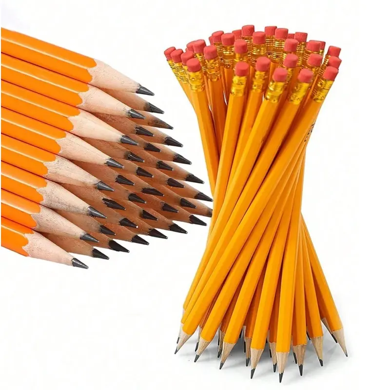 Hb Pencils with Erasers, Set of 10/30/50 Pieces, Ideal for Students Homework Drawing Office Work Record Keeping Essential Daily Writing Tool, Writing Stationery, School Supplies, Stationery Writing Tools