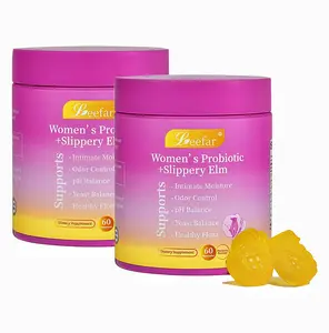 2 Pack LEEFAR Her Probiotics Gummies GD - All in One Solution with Slippery Elm and Prebiotics & Lactobacillus Probiotic Blend for Women's pH Balance and Dryness Hawaiian Pineapple Gummies Dietary Supplement