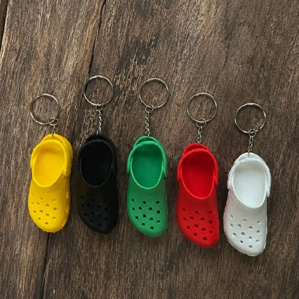 Mini Croc Keychain | 3D Printed Shoe Keychain | Cute Bag Charm | Backpack Accessory | Custom Color Keychain